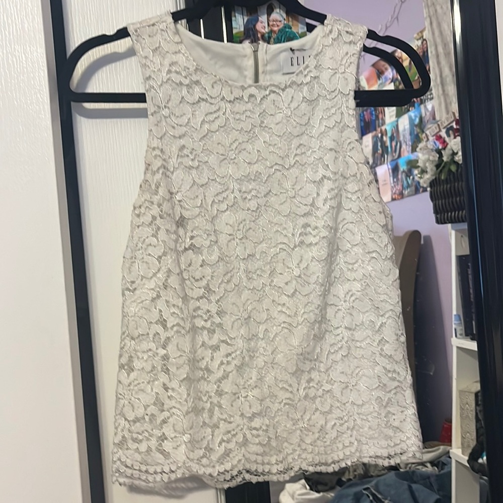 White Business Casual Top